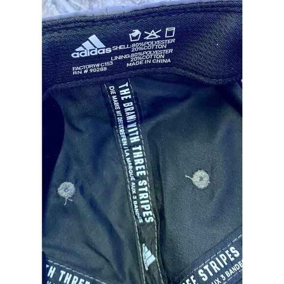 adidas Men's OSFA Trace Grey Linen Green AeroReady 3-Bar Offset Snapback Hat - Picture 8 of 10